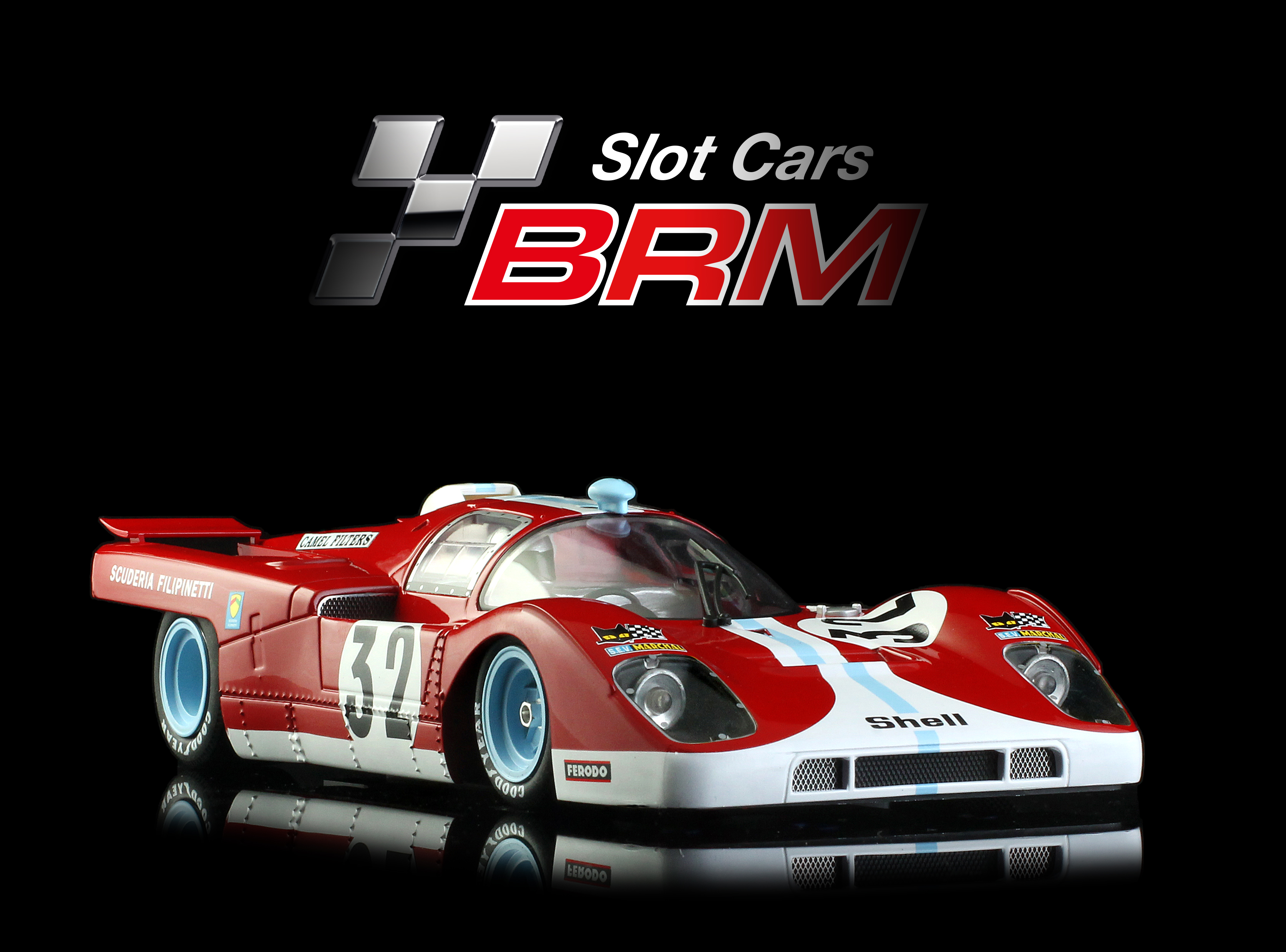 BRM209 F512M #32 – SCUDERIA FILIPINETTI – 1000km SPA 1971 – Drivers: Gagliardi / Manfredini New aluminum racing chassis